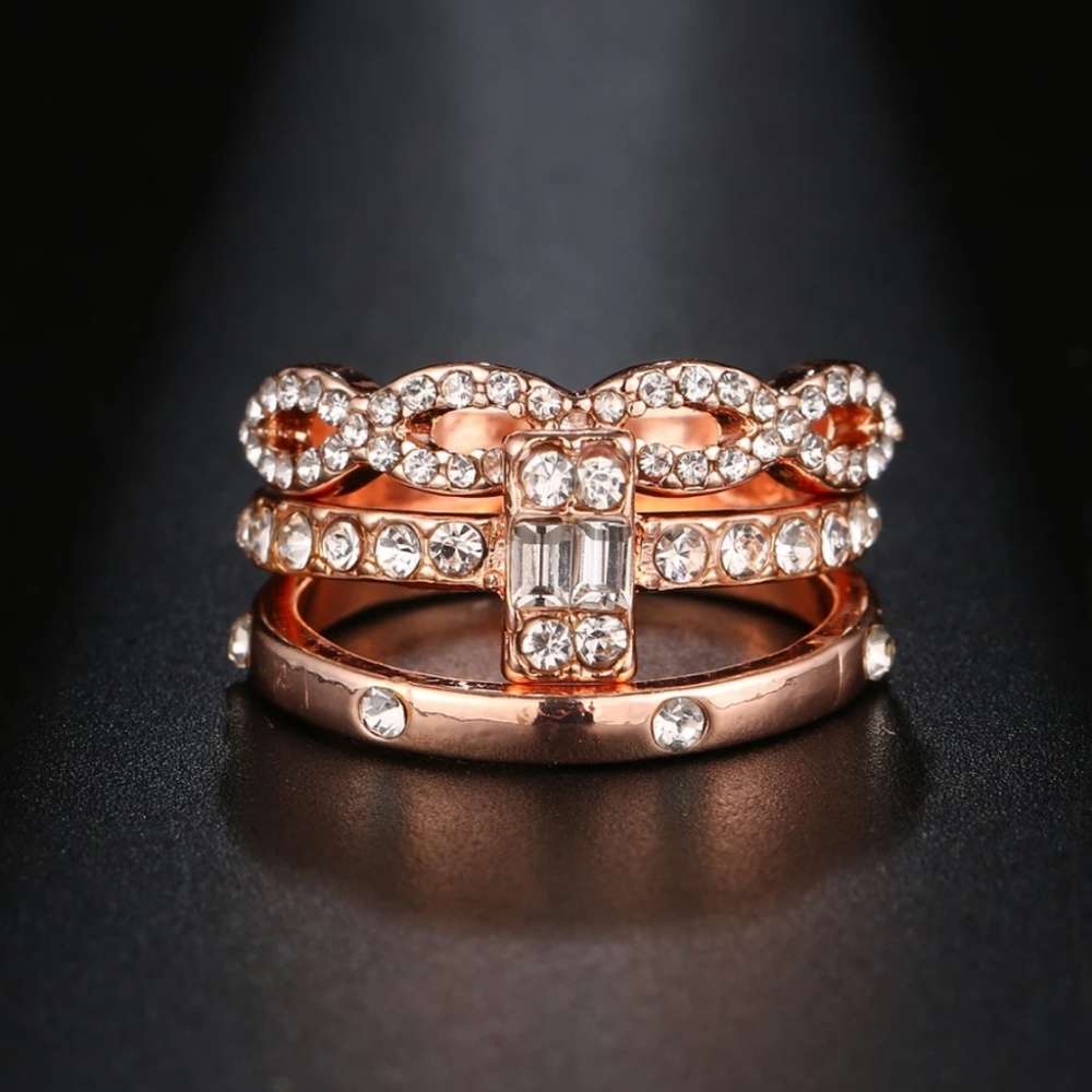 💎[3 for $15]💎 3 piece ring set Rose Gold Rings - Picture 4 of 6